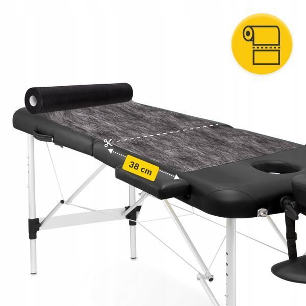 Простирадло одноразове 4FIZJO 50 м x 60 см в рулоні 18 г/м&sup2; Black (P-5905973406826)
