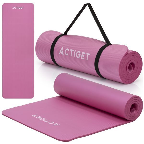 Килимок спортивний Actiget NBR 183 &times; 61 &times; 1 см для йоги та фітнесу ACT0018 Pink &mdash; фото