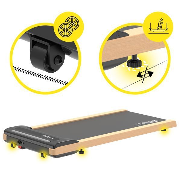 Беговая дорожка для ходьбы Cornix Diana Walking Pad, электрическая, портативная, цвет дуб &mdash; фото