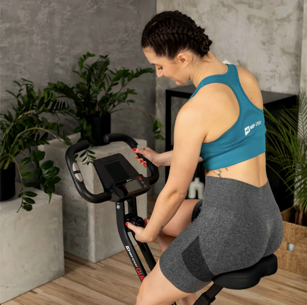 Hop-Sport HS-3020X Quest X-Bike Exercise Bike, Magnetic, Up to 100 kg, Black-Red