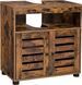 Leobert Chalet bathroom vanity cabinet with louvered doors in Loft style, brown