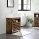 Leobert Chalet bathroom vanity cabinet with louvered doors in Loft style, brown