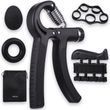 Gymtek 5 in 1 hand and finger gripper set with case, ABS, black
