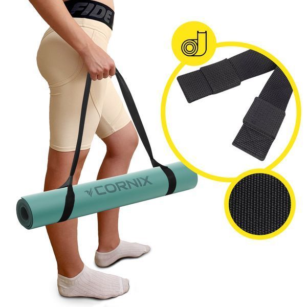 Cornix PU Sports Mat 183 &times; 68 &times; 0.4 cm for Yoga and Fitness XR-0318 Turquoise