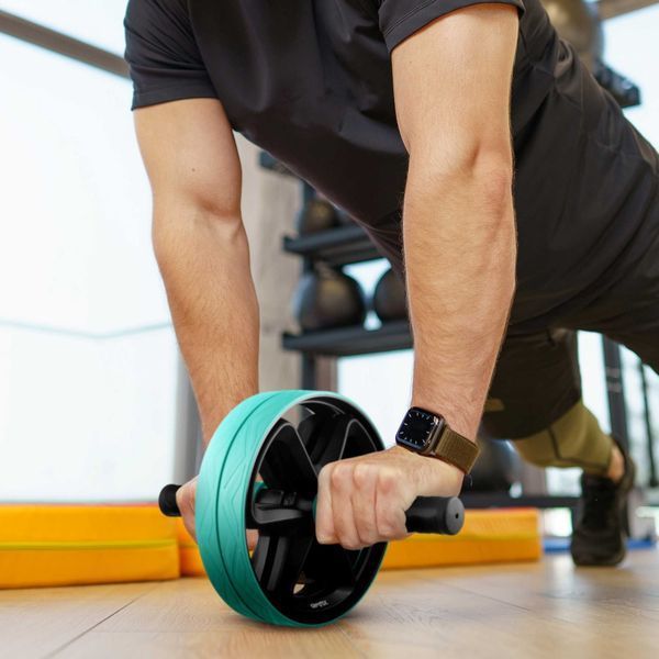 Double Gymtek Ab Roller, Blue