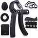 Gymtek 5 in 1 hand and finger gripper set with case, ABS, black