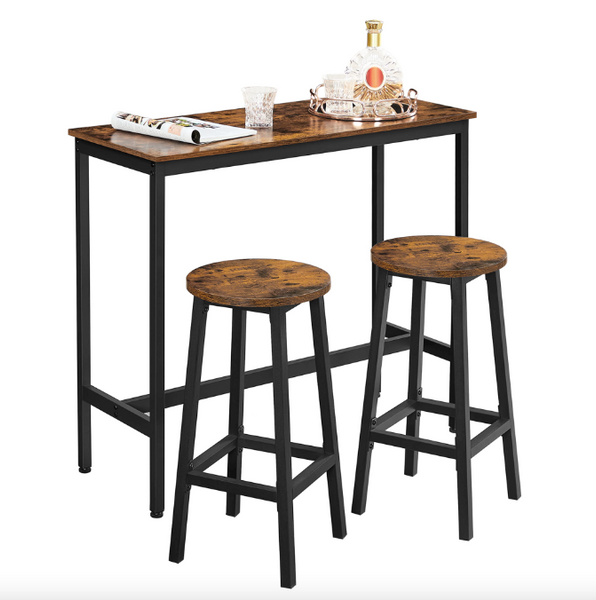 Leobert Kidol Bar Table and 2 Bar Chairs in Loft Style