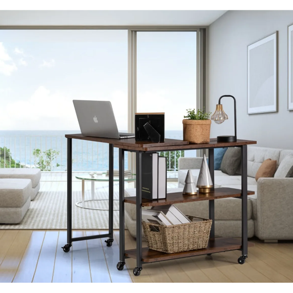 Стіл L-подібний Costway King обертовий в стилі Loft &mdash; фото