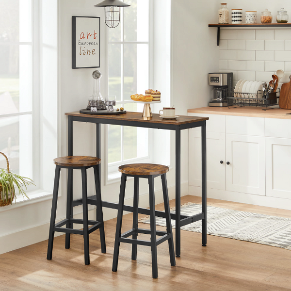 Leobert Kidol Bar Table and 2 Bar Chairs in Loft Style