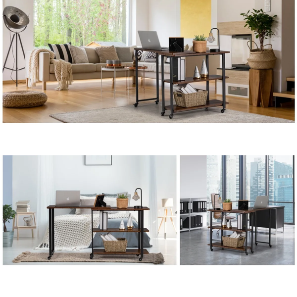 Стіл L-подібний Costway King обертовий в стилі Loft &mdash; фото