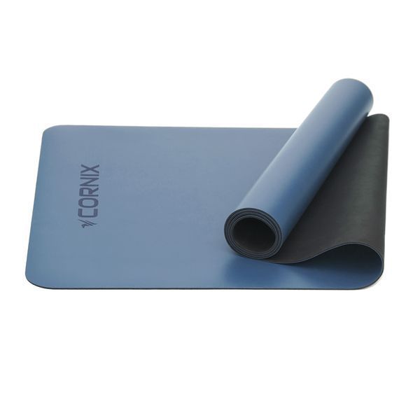 Спортивный коврик Cornix PU 183 &times; 68 &times; 0.4 см для йоги и фитнеса XR-0319 Blue &mdash; фото