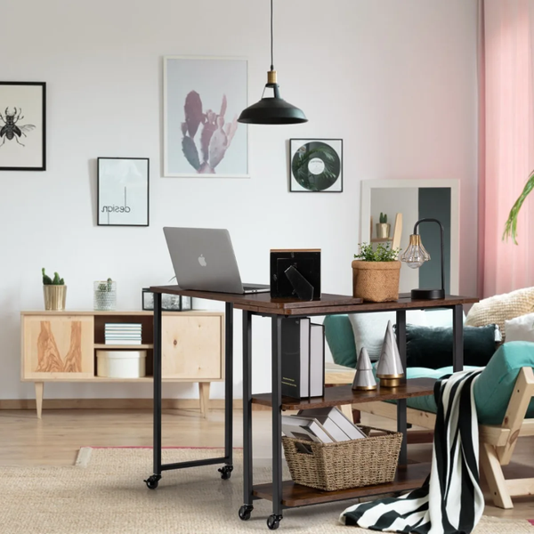 Стіл L-подібний Costway King обертовий в стилі Loft &mdash; фото