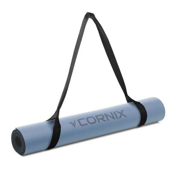 Спортивный коврик Cornix PU 183 &times; 68 &times; 0.4 см для йоги и фитнеса XR-0319 Blue &mdash; фото