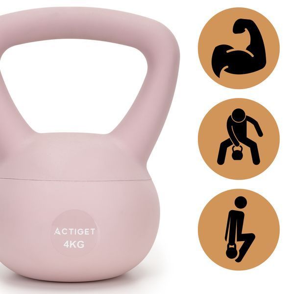 Гиря м'яка Actiget 4 кг для фітнесу ACT0063 Pink