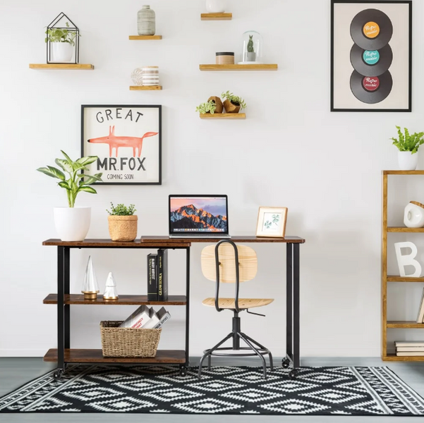 Стіл L-подібний Costway King обертовий в стилі Loft &mdash; фото
