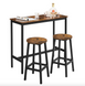 Leobert Kidol Bar Table and 2 Bar Chairs in Loft Style