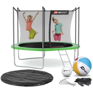 Батут Hop-Sport 10ft (305 см) зелений з внутрішньою сіткою