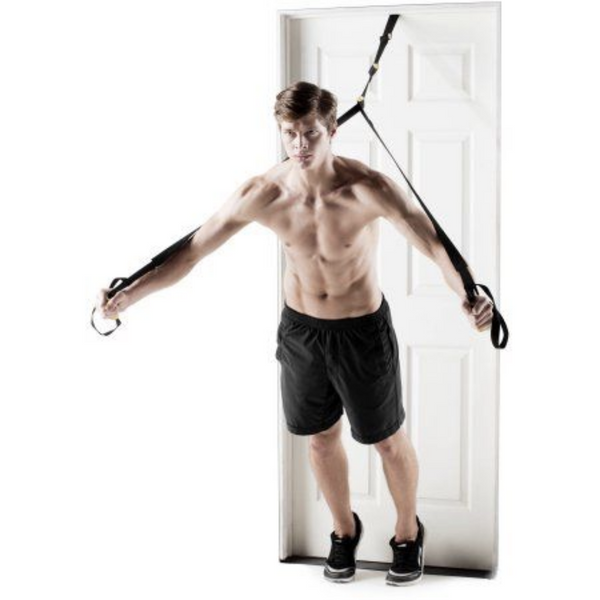York Fitness Suspension Training Straps, size 133-185 cm, black