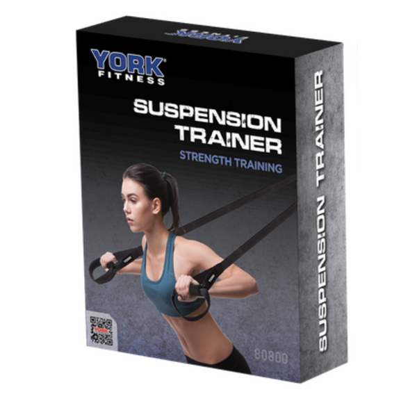 York Fitness Suspension Training Straps, size 133-185 cm, black