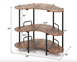 Costway Wise Corner Buffet Bar Table with Shelves