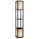 Costway Lumina Twin Lattice 156 Double Floor Lamp Shelf with Decorative Shades and 2 Shelves, Loft Style