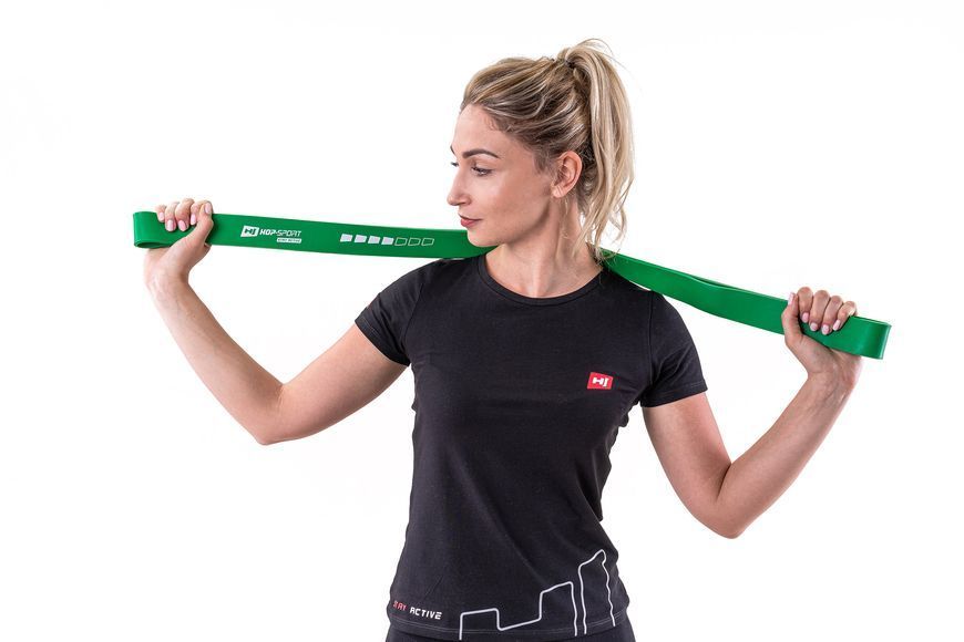 Hop-Sport fitness band 23-57 kg HS-L044RR, Latex, resistance 23-57, green