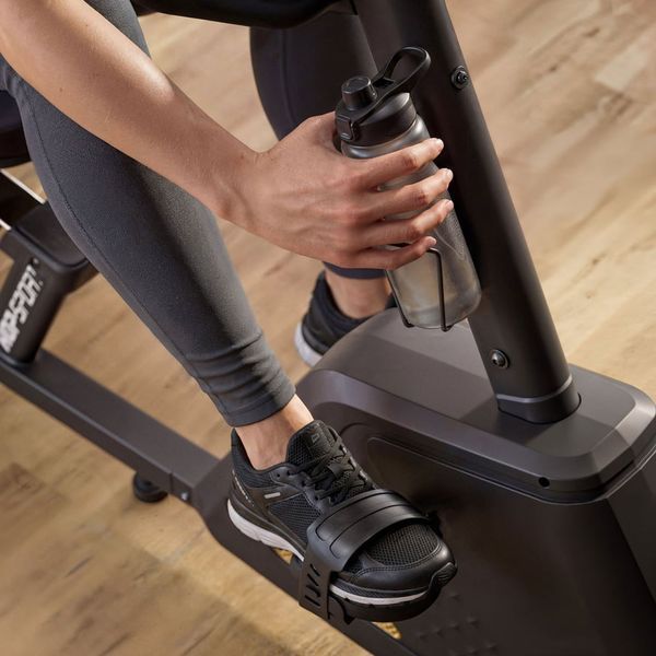 Hop-Sport HS-4500L Arkil recumbent exercise bike, electromagnetic, up to 120 kg, black-gold