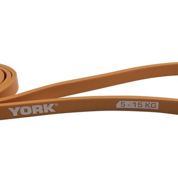 Резинка для фітнесу York 5-15 кг - 2080 &times; 13 &times; 4,5 мм, Латекс, опір 5-15, помаранчевий &mdash; фото