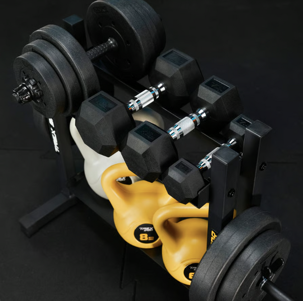 2-Tier Rack for Dumbbells, Weight Plates and Kettlebells TX-045DR