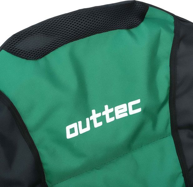 Outtec Folding Camping Chair with Carry Bag, Black-Green