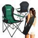 Outtec Folding Camping Chair with Carry Bag, Black-Green