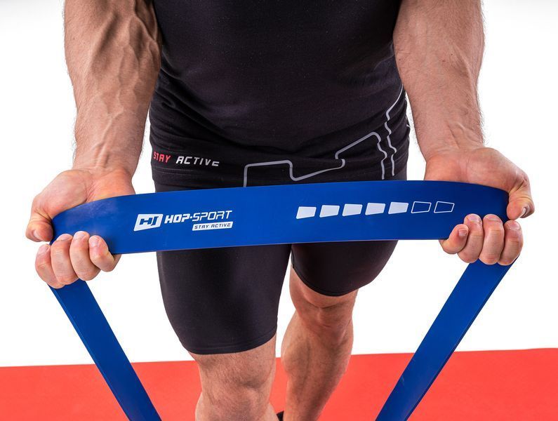 Резинка для фітнесу Hop-Sport 28-80 кг HS-L064RR, Латекс, опір 28-80, синя