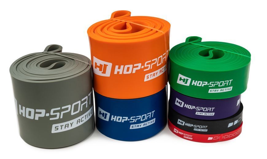 Резинка для фітнесу Hop-Sport 28-80 кг HS-L064RR, Латекс, опір 28-80, синя