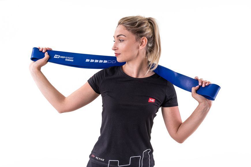 Резинка для фітнесу Hop-Sport 28-80 кг HS-L064RR, Латекс, опір 28-80, синя