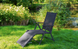 Jumi Monako Garden Lounger with Aluminium Frame, Black