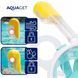 Маска для сноркелинга Aquaget AQ0002, полнолицевая, L/XL, голубая/белая &mdash; фото 9