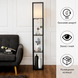 Стеллаж-торшер Costway Lumina Classic Shade 160 с тканевым абажуром на 3 полки в стиле лофт, черный &mdash; фото 6