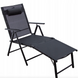 Jumi Monako Garden Lounger with Aluminium Frame, Black
