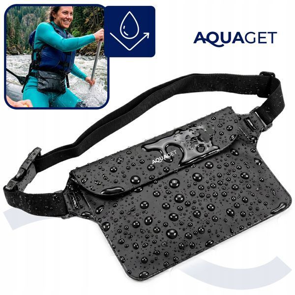 Поясная сумка Aquaget AQ0026 водонепроницаемая, IPX8, черная &mdash; фото