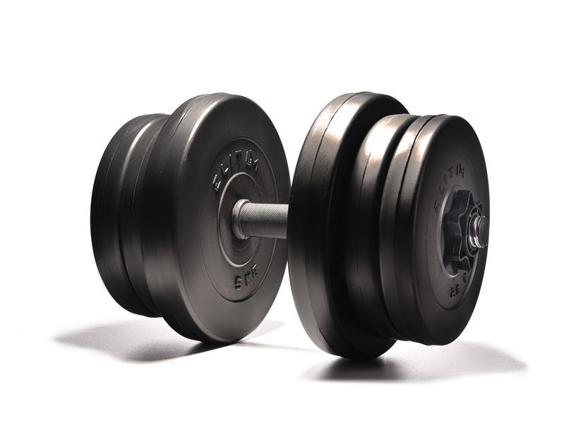 Гантелі Elitum 2 &times; 21 кг, 42 кг, ABS, чорна
