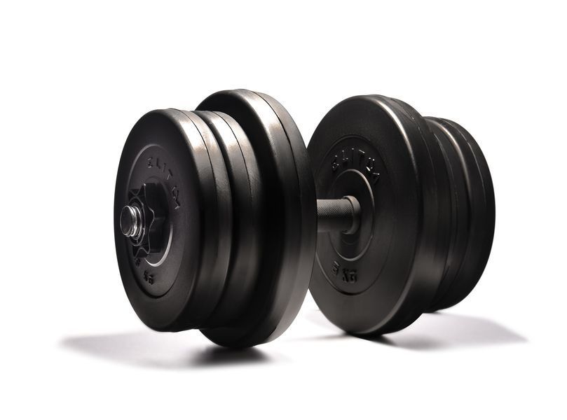 Гантелі Elitum 2 &times; 21 кг, 42 кг, ABS, чорна