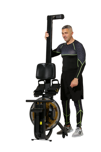 Гребний тренажер Besport BS-6046 STRUMOK, до 150 кг, жовто-чорний