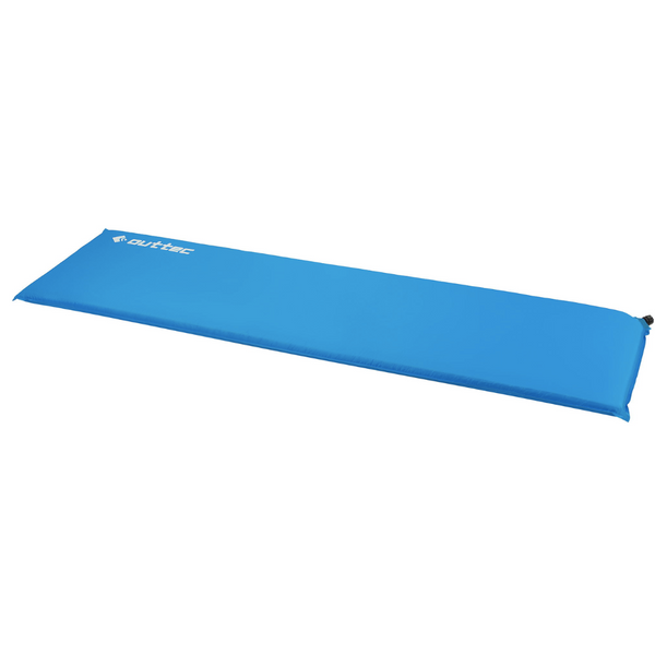 Self-inflating Outt mat 180 &times; 53 &times; 4 cm, smooth blue, Polyester