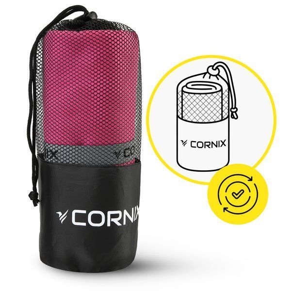 Спортивное полотенце Cornix 180 &times; 100 см из микрофибры XR-0557 Pink &mdash; фото