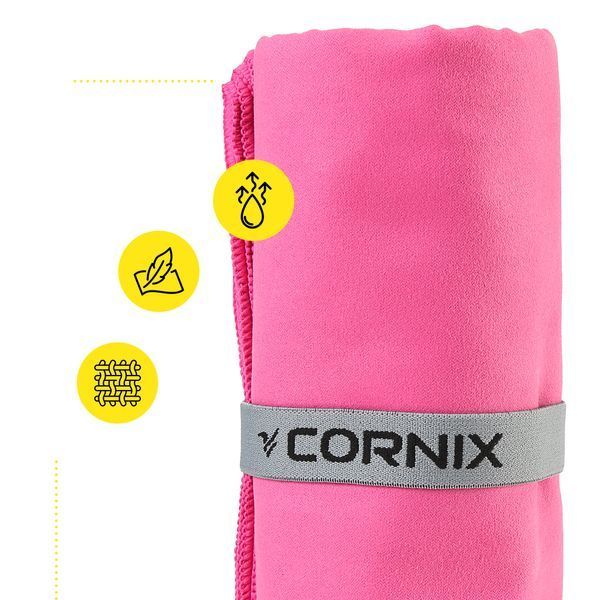 Спортивное полотенце Cornix 180 &times; 100 см из микрофибры XR-0557 Pink &mdash; фото