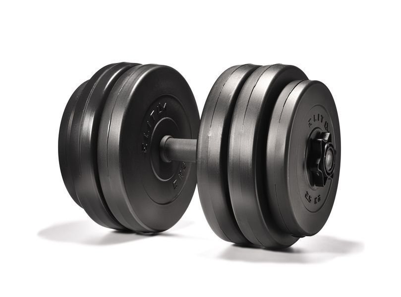Гантелі Elitum 2 &times; 26 кг, 52 кг, ABS, чорна