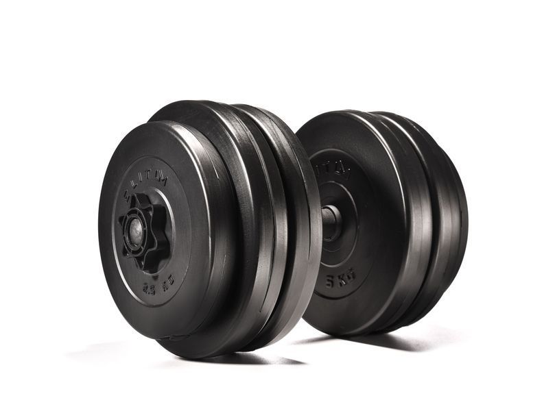 Гантелі Elitum 2 &times; 26 кг, 52 кг, ABS, чорна