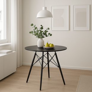 Round Table Leobert Todi 80 cm Black/Black Legs