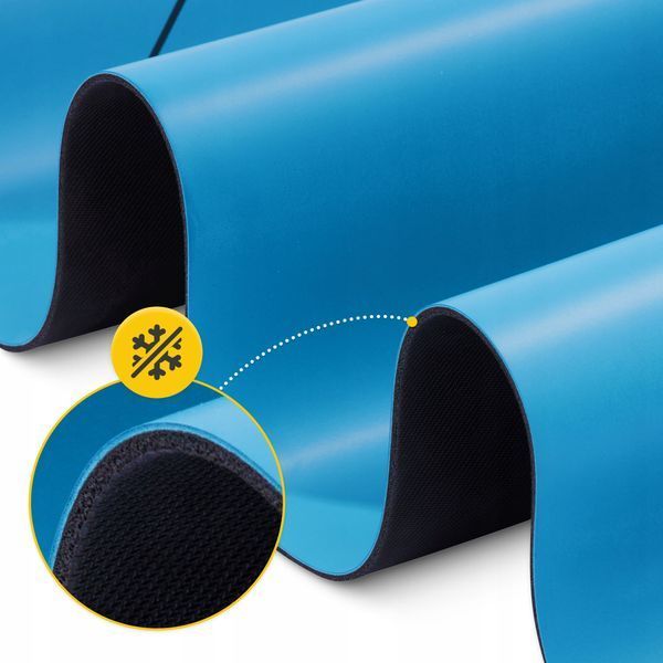 4FIZJO PU Sports Mat 183 &times; 61 &times; 0.4 cm for Yoga and Fitness Blue