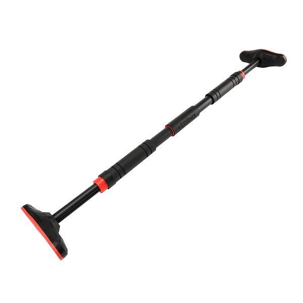 Турнік розсувний Cornix Pro XR-0284, 90&ndash;130 см, діаметр труби 30 мм, чорний/червоний &mdash; фото